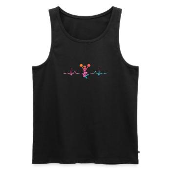 Cheerpom pom girls Mom Cheerleading - Débardeur bio Premium Homme - noir - Devant - AI Model Male 178 light (178cm)