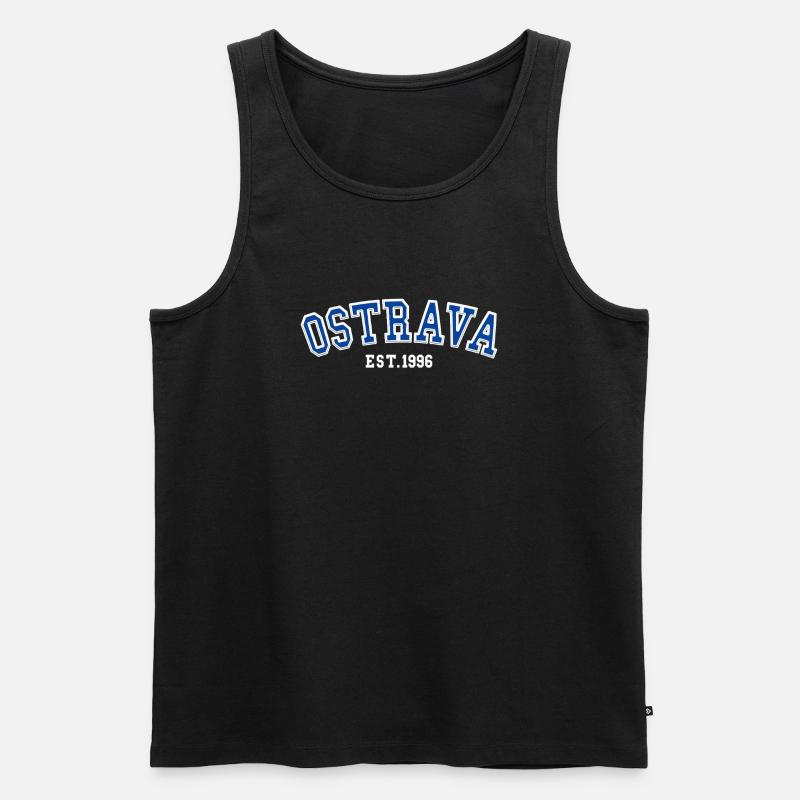 Ostrava gegründet 1996 - Männer Premium Bio Tank Top - Schwarz