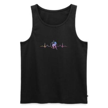 Aerialist Heartbeat Aerial Ring Lyra Air Ring - Men's Premium Organic Tank Top - black - Front - AI Model Male 178 light (178cm)