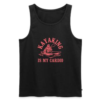 Le kayak en tant que sport Cardio Whitewater - Débardeur bio Premium Homme - noir - Devant - Michal (187cm)