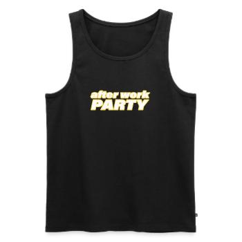 AFTER WORK PARTY - Männer Premium Bio Tank Top - Schwarz - Vorne - AI Model Male 178 light (178cm)