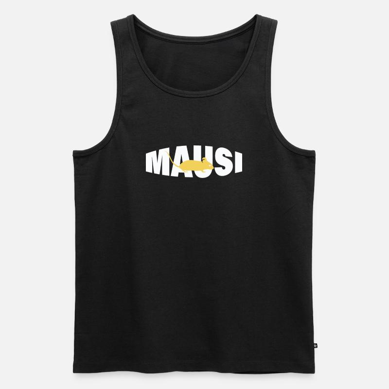 MAUSI - Männer Premium Bio Tank Top - Schwarz
