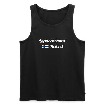 Lappeenranta, Finland- Stylish prints - Men's Premium Organic Tank Top - black - Front - Michal (187cm)