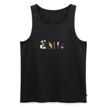 EMIL Name mit Blumen geschmückt - Männer Premium Bio Tank Top - Schwarz - Vorne - AI Model Male 178 light (178cm)