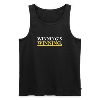 Winnings Winning - Männer Premium Bio Tank Top - Schwarz - Vorne - Michal (187cm)