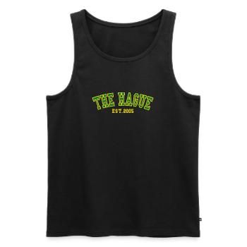 Den Haag Est. 2005 - Männer Premium Bio Tank Top - Schwarz - Vorne - AI Model Male 178 light (178cm)