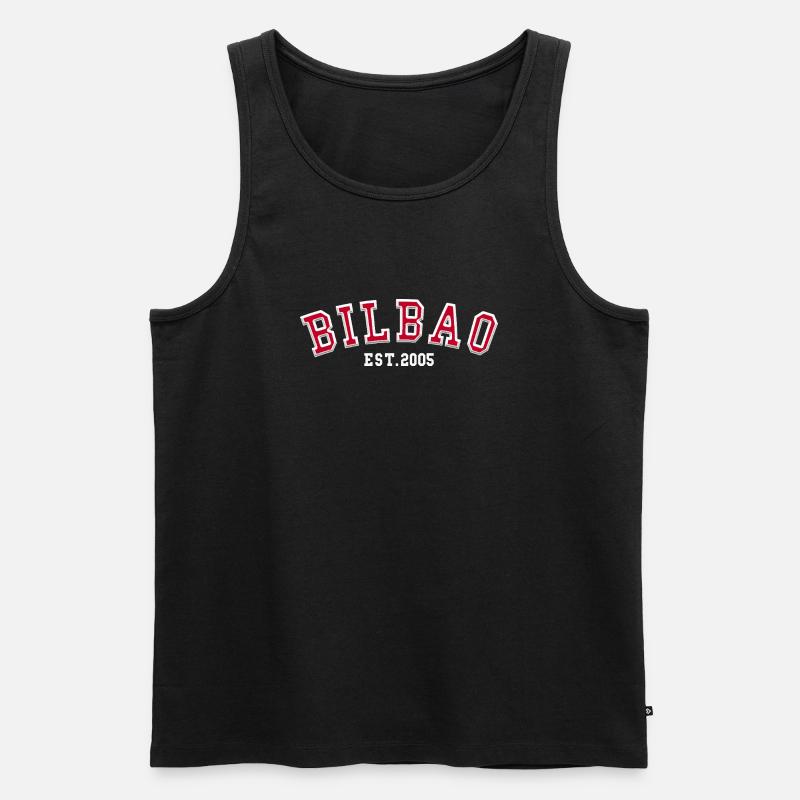 Bilbao Est. 2005 - Männer Premium Bio Tank Top - Schwarz