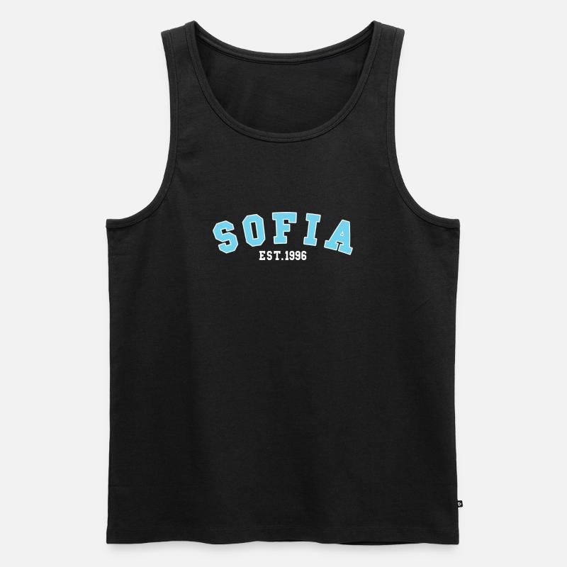 Sofia gegründet 1996 - Männer Premium Bio Tank Top - Schwarz