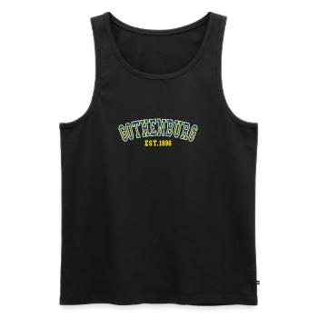 Göteborg gegründet 1996 - Männer Premium Bio Tank Top - Schwarz - Vorne - Michal (187cm)