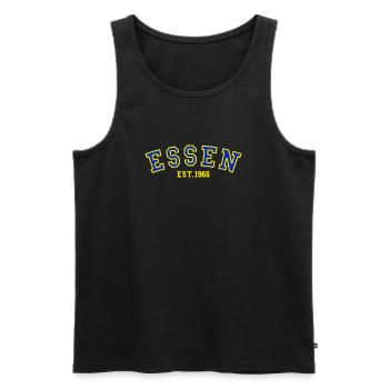 Essen gegründet 1966 - Männer Premium Bio Tank Top - Schwarz - Vorne - Michal (187cm)