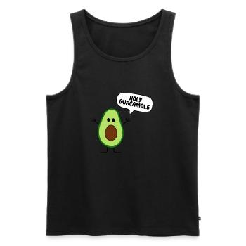 Avocado Holy Guacamole - Männer Premium Bio Tank Top - Schwarz - Vorne - AI Model Male 178 light (178cm)