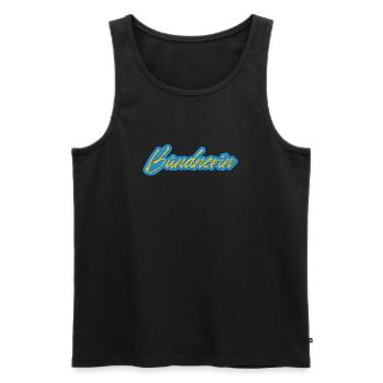 Bündnerin Neon Script - Männer Premium Bio Tank Top - Schwarz - Vorne - AI Model Male 178 light (178cm)