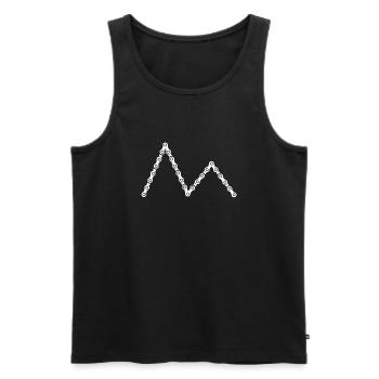 Fahrrad Fahrradkette Mountainbike "downhill bike" - Männer Premium Bio Tank Top - Schwarz - Vorne - AI Model Male 178 light (178cm)