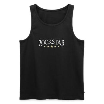 Zockstar Gaming, gaming and teams - Men's Premium Organic Tank Top - black - Front - Michal (187cm)
