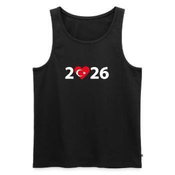 I love Turkey 2026, holidays in Turkey 2026 - Men's Premium Organic Tank Top - black - Front - Michal (187cm)