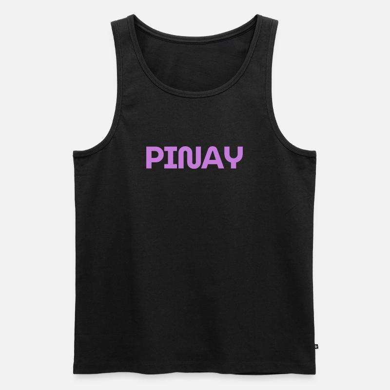 Mixed but Double – Proud Pinay Design - Männer Premium Bio Tank Top - Schwarz