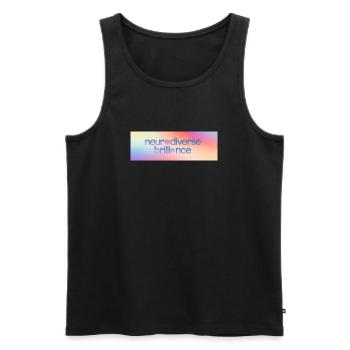 Neurodiverse Brilliance - Männer Premium Bio Tank Top - Schwarz - Vorne - AI Model Male 178 light (178cm)