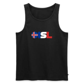 Island - Männer Premium Bio Tank Top - Schwarz - Vorne - Michal (187cm)