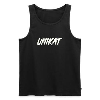Unique - Men's Premium Organic Tank Top - black - Front - AI Model Male 178 light (178cm)