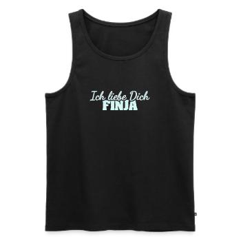 Finja als Liebe - Männer Premium Bio Tank Top - Schwarz - Vorne - AI Model Male 178 light (178cm)