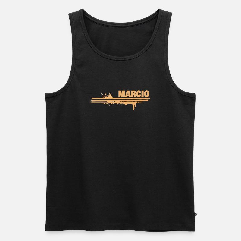 Marcio als Malerei - Männer Premium Bio Tank Top - Schwarz