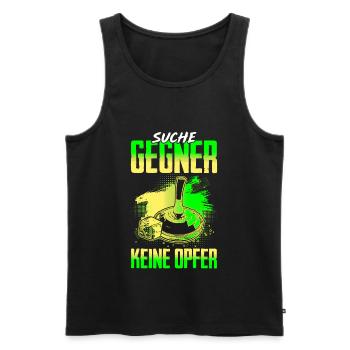 Eisstock Suche Gegner Keine Opfer Stockschütze - Männer Premium Bio Tank Top - Schwarz - Vorne - Michal (187cm)
