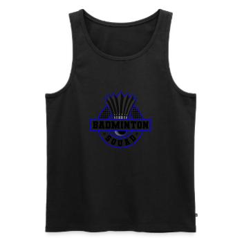 Volant rétro Badminton Squad Hobby Sports - Débardeur bio Premium Homme - noir - Devant - Michal (187cm)