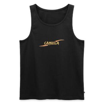 Camille Camille - Débardeur bio Premium Homme - noir - Devant - Michal (187cm)