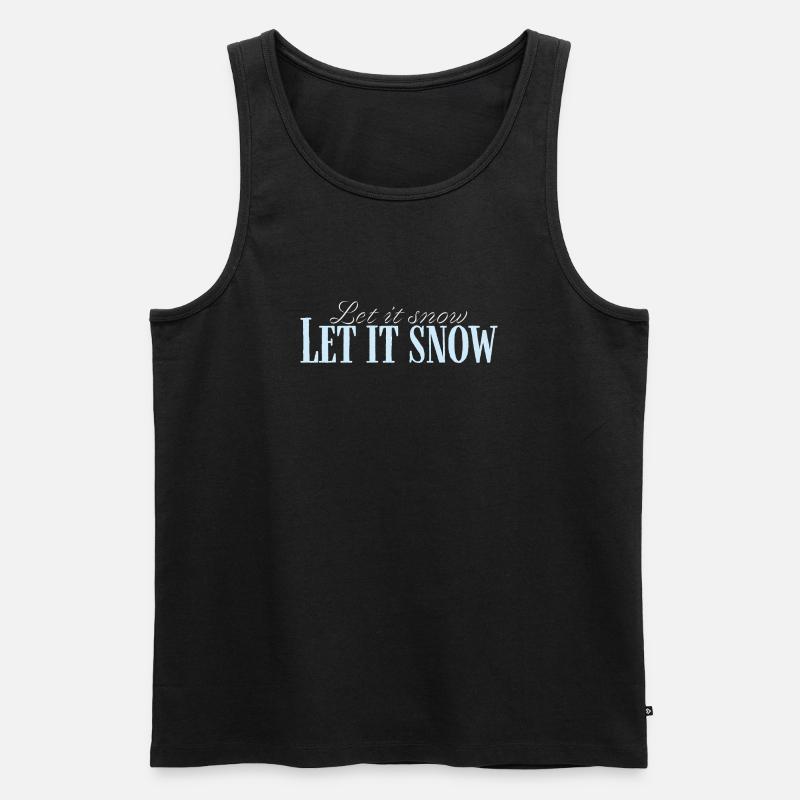 Let It Snow Drehbuch Eisblau - Männer Premium Bio Tank Top - Schwarz