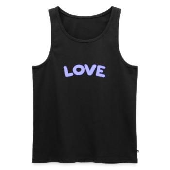 Pastell-Liebesblasen - Männer Premium Bio Tank Top - Schwarz - Vorne - AI Model Male 178 light (178cm)