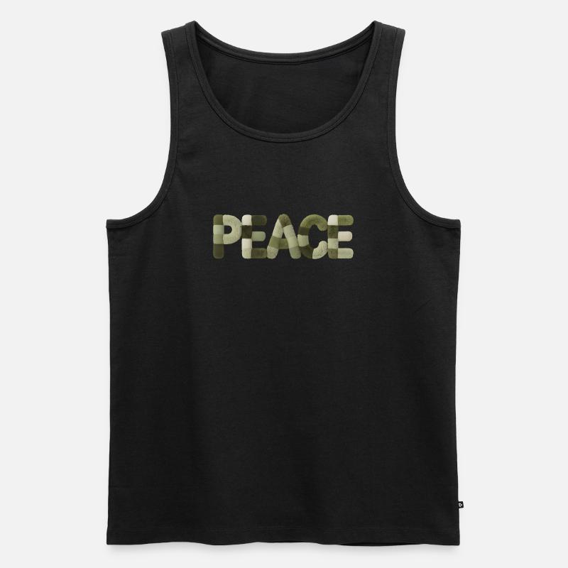 Modern Patchwork Peace Style Sticker - Men's Premium Organic Tank Top - black