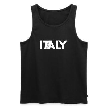 Italy Leaning Tower of Pisa Italians Italy - Men's Premium Organic Tank Top - black - Front - AI Model Male 178 light (178cm)