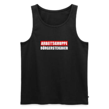 Bürgersteigbier OKF Ortskontrollfahrt - Männer Premium Bio Tank Top - Schwarz - Vorne - AI Model Male 178 light (178cm)