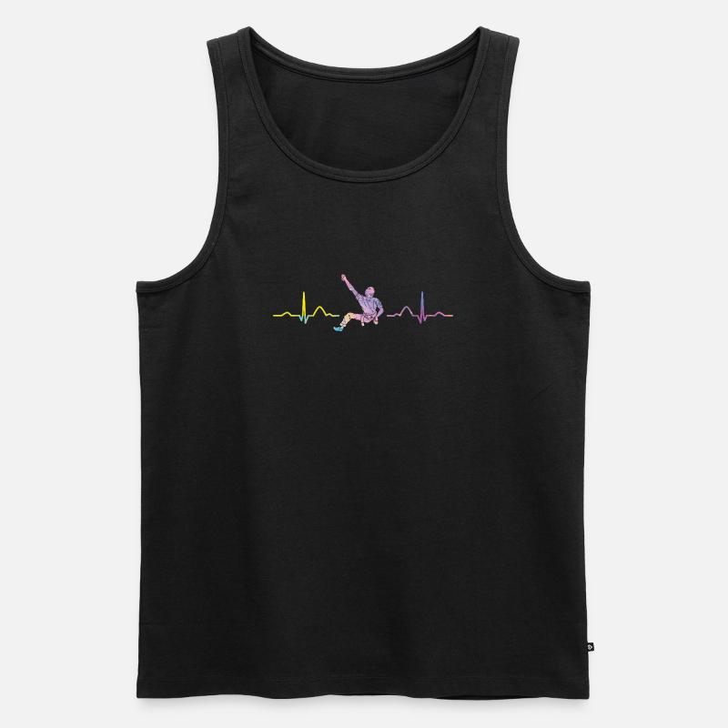 Boulderer Herzschlag Boulder Bouldern - Männer Premium Bio Tank Top - Schwarz