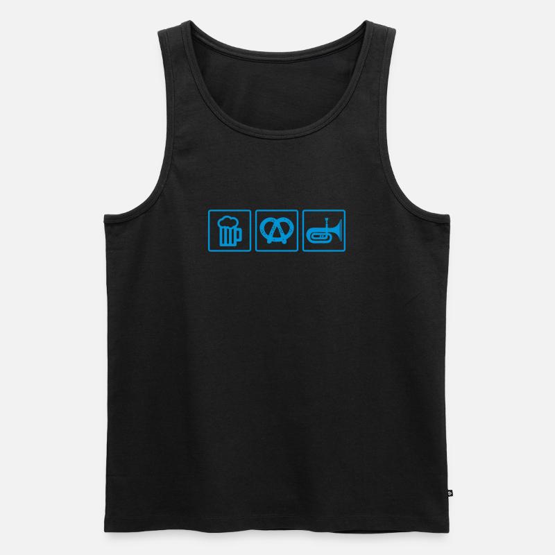 blasmusik bier - Männer Premium Bio Tank Top - Schwarz
