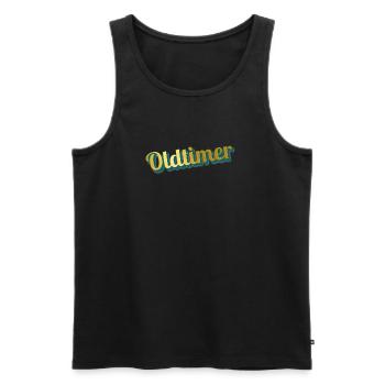 oldtimer - Männer Premium Bio Tank Top - Schwarz - Vorne - AI Model Male 178 light (178cm)