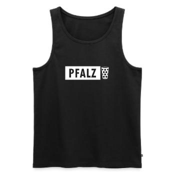 Pfalz Schild mit Dubbeglas - Männer Premium Bio Tank Top - Schwarz - Vorne - Michal (187cm)