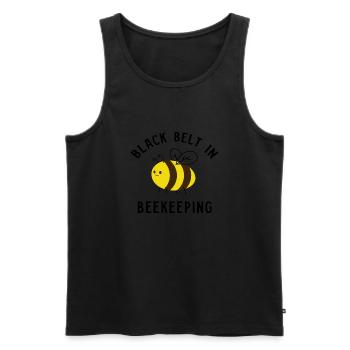 Honey Apiculture Ironic Beekeeper Miel - Débardeur bio Premium Homme - noir - Devant - AI Model Male 178 light (178cm)