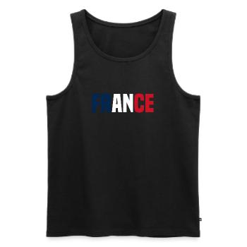 Frankreich - Männer Premium Bio Tank Top - Schwarz - Vorne - AI Model Male 178 light (178cm)