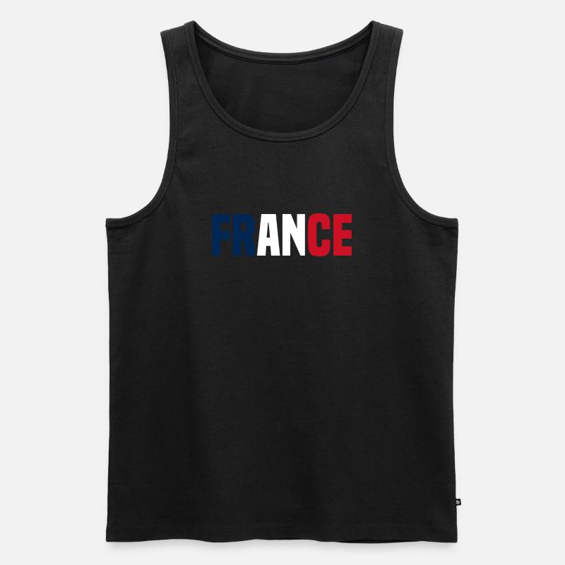 Frankreich - Männer Premium Bio Tank Top - Schwarz
