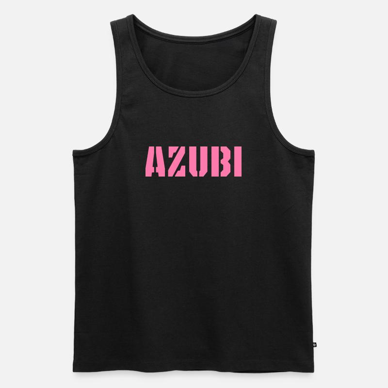 Azubi Tshirt 5 23 rosa - Männer Premium Bio Tank Top - Schwarz