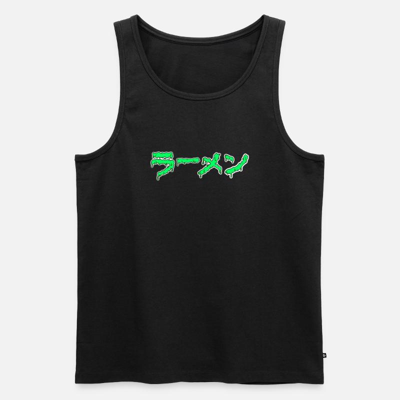 Dripping Ramen - Männer Premium Bio Tank Top - Schwarz
