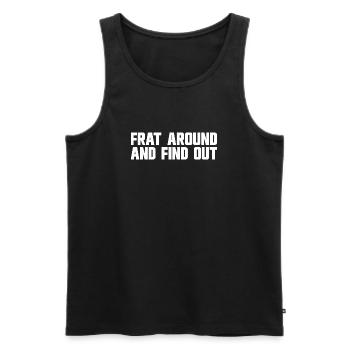 Verbinde dich und finde es heraus - Männer Premium Bio Tank Top - Schwarz - Vorne - AI Model Male 178 light (178cm)