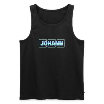 Johann bébé - Débardeur bio Premium Homme - noir - Devant - AI Model Male 178 light (178cm)