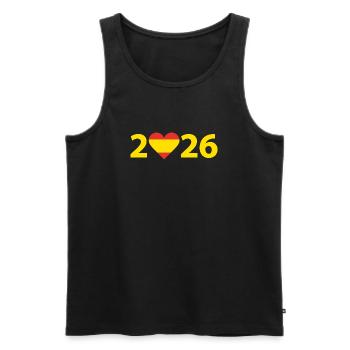 I love Spain 2026, holidays in Spain 2026 - Men's Premium Organic Tank Top - black - Front - Michal (187cm)