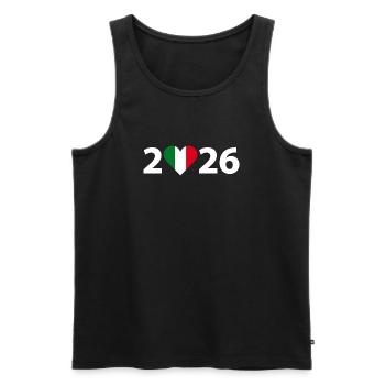 I love Italien 2026, Italien 2026 - Männer Premium Bio Tank Top - Schwarz - Vorne - AI Model Male 178 light (178cm)