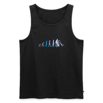Cycling, Cycleball, Indoor Cycling, Evolution - Men's Premium Organic Tank Top - black - Front - Michal (187cm)