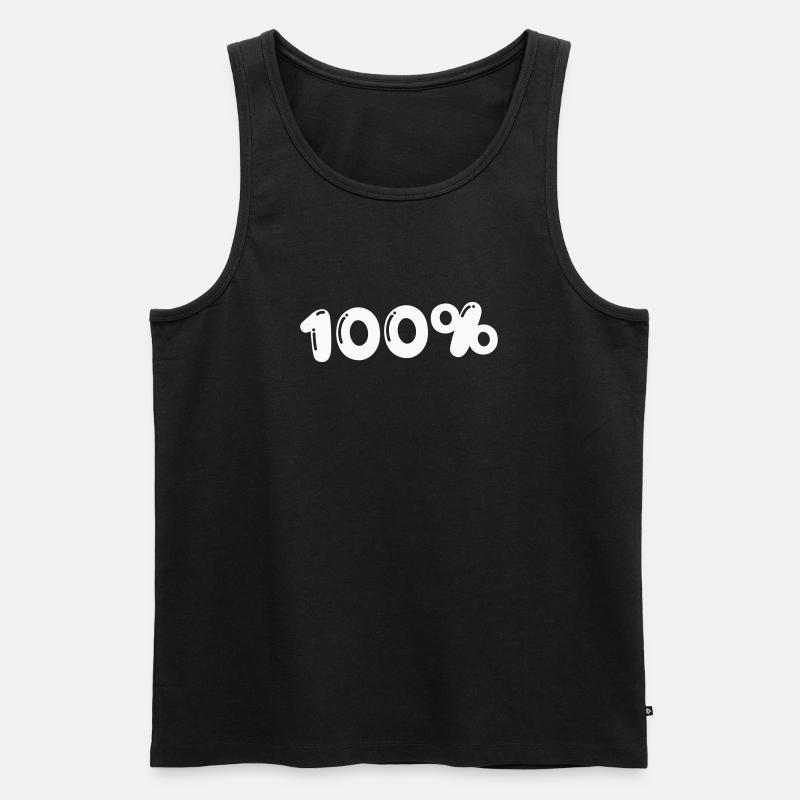 100% - Männer Premium Bio Tank Top - Schwarz