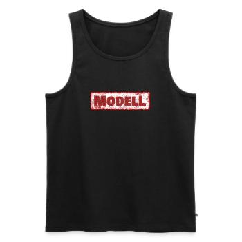 Gift for model - Men's Premium Organic Tank Top - black - Front - Michal (187cm)