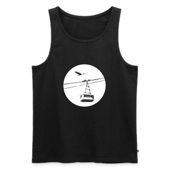 Gondel mit Adler schwarz - Männer Premium Bio Tank Top - Schwarz - Vorne - AI Model Male 178 light (178cm)
